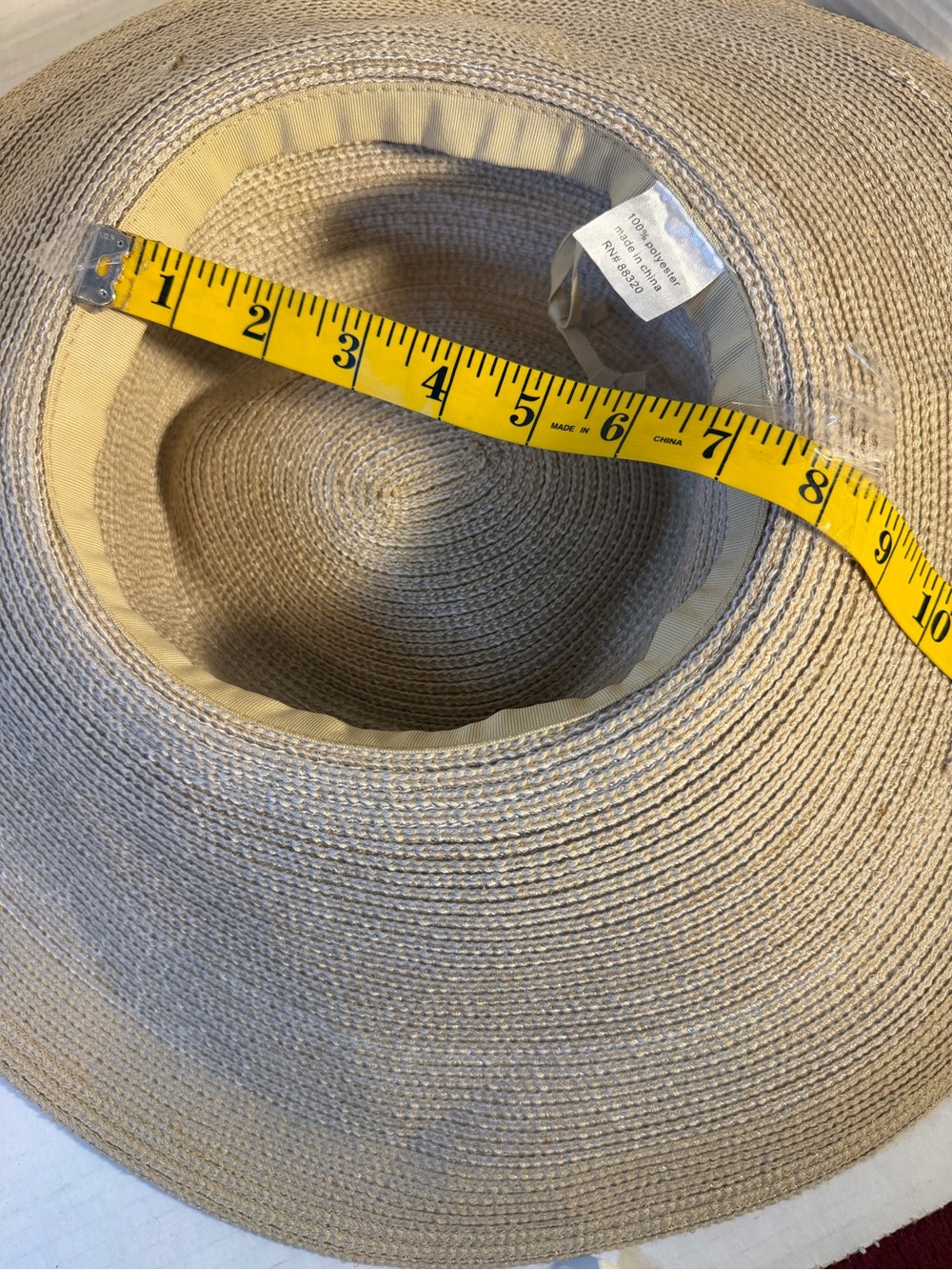 Classic Wide-Brim Straw Sun Hat in Natural Beige - Picture 8 of 8